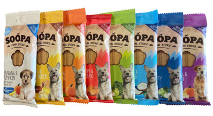 SOOPA Dental Stick dla psa – Żurawina i Batat (100g)