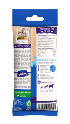 SOOPA Dental Stick dla psa – Jabłko i borówka (100g)