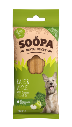 SOOPA Dental Stick dla psa – Jarmuż, Jabłko i Algi (100g)