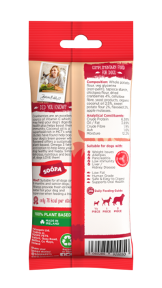 SOOPA Dental Stick dla psa – Żurawina i Batat (100g)