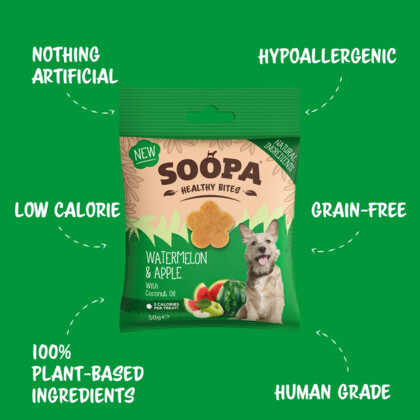 SOOPA Healthy Bites dla psa – Arbuz i Jabłko (50g)