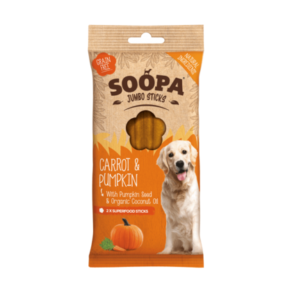 SOOPA Jumbo Dental Stick dla psa – Marchewka i Dynia (170g)