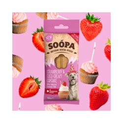 SOOPA Dental Sticks dla psa – Truskawka i Kokos (100g)