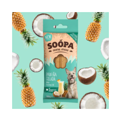SOOPA Dental Sticks dla psa – Ananas i Kokos (100g)