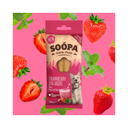 SOOPA Dental Sticks dla psa – Truskawka i Mięta (100g)