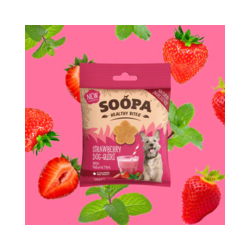 SOOPA Healthy Bites dla psa – Truskawka i Mięta (50g)